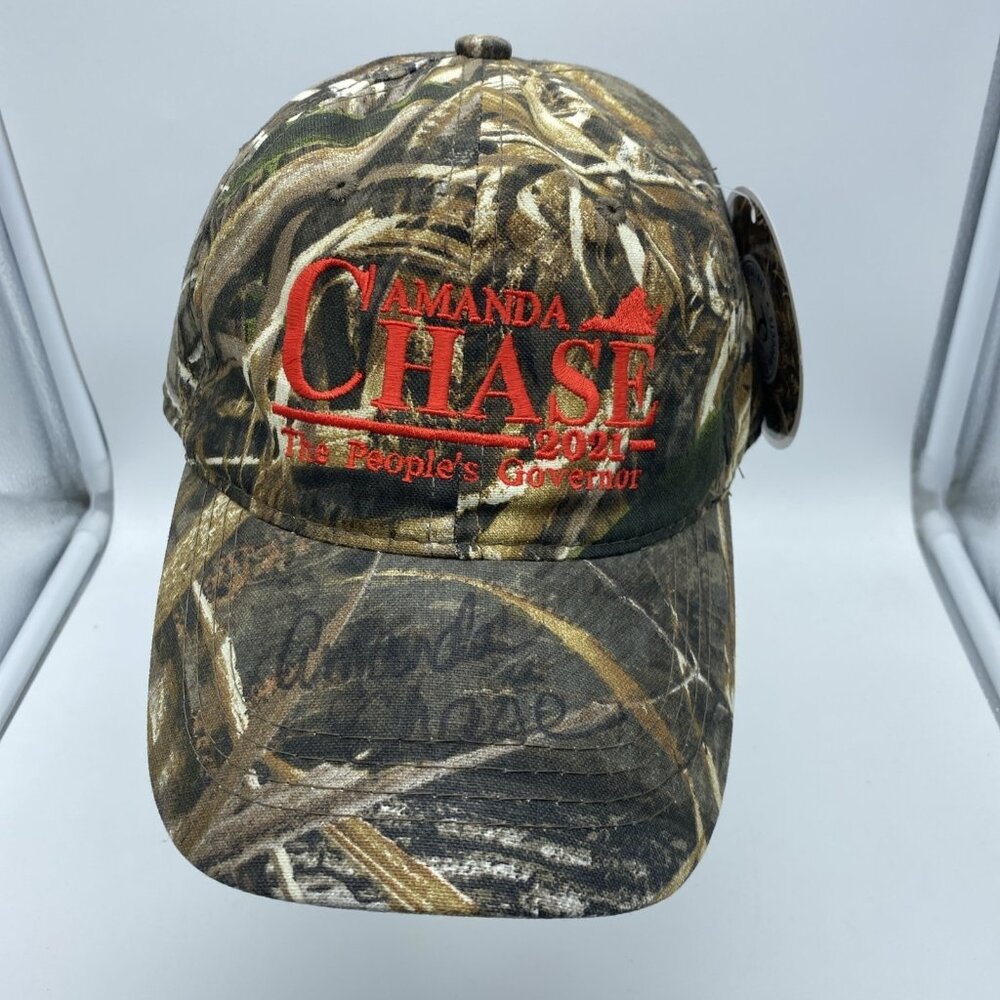 Amanda Chase Governor 2021 Camo Realtree Hat Cap Autograph Adjustable Strap-back